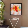 Abstrakti moderni taulu 64x64cm maalattu plexiglasiin musta kehys Tzarb Myynti