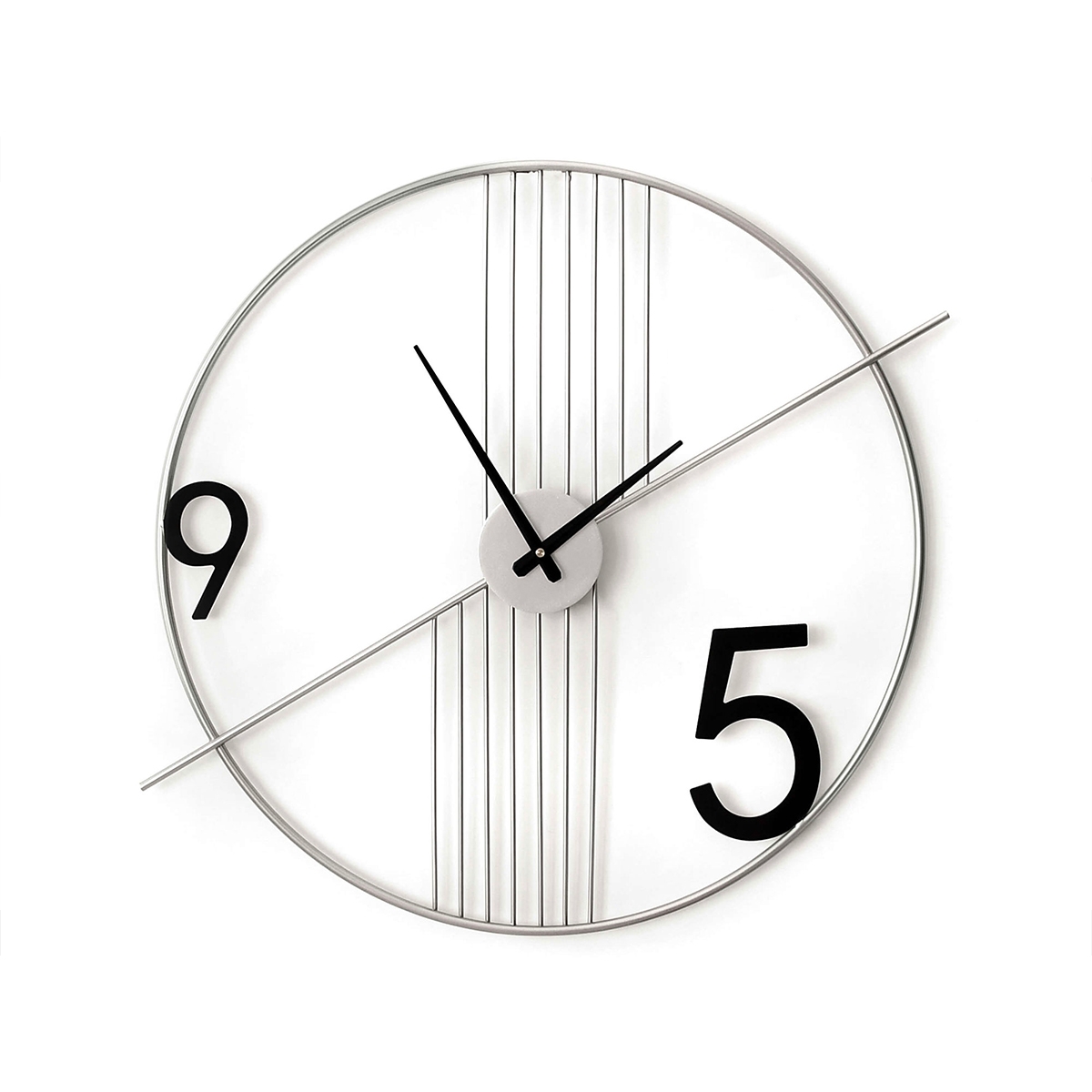 Moderni ja minimalistinen seinäkello 65x60cm metallia Rondo Tarjous