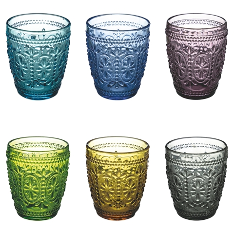 Asetti 6 vesilasi 300 ml, joissa on kohokuvio Koralight Tarjous