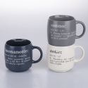 Victionary L - 3-osainen pinottava kivitavaramukisarja, 350 ml, teksteillä Tarjous