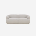 Yuna-2: Kaksipaikkainen kaareva modulaarinen sohva, beige kangas Myynti