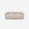 Yuna-2: Kaksipaikkainen kaareva modulaarinen sohva, beige kangas Myynti