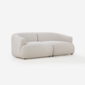 Yuna-2: Kaksipaikkainen kaareva modulaarinen sohva, beige kangas Tarjous