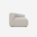 Yuna-2: Kaksipaikkainen kaareva modulaarinen sohva, beige kangas Alennukset