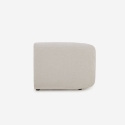 Yuna-2: Kaksipaikkainen kaareva modulaarinen sohva, beige kangas Malli