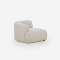 Yuna-2: Kaksipaikkainen kaareva modulaarinen sohva, beige kangas Mitat
