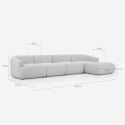 Moderni modulaarinen 4-istuttava sohva ja rahi Yuna-4P 