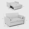 Ulosvedettävä vuodesohva 2 paikkaa moderni design kankaasta Porto Rico 
