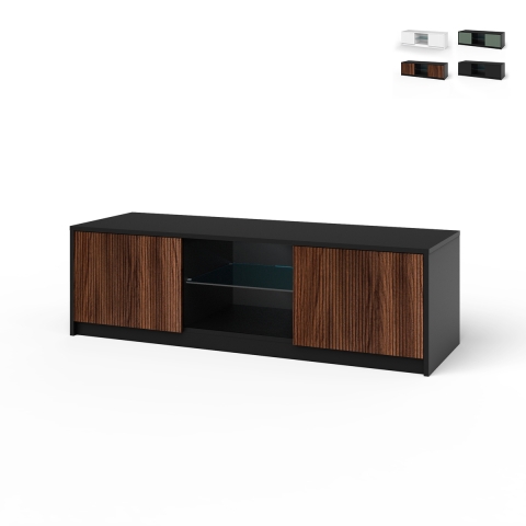 Moderni kannelliset etuovet sisältävä TV-teline 150x50x45cm Budapest Tarjous