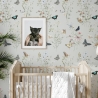 Luonnollinen kukkatapetti lastenhuoneeseen ja olohuoneeseen Perhoset Myynti