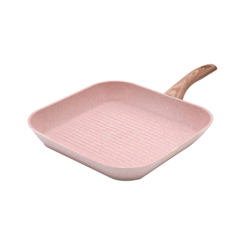 Graniittiefektiinen vaaleanpunainen tarttumaton pannu 28x28 Bisetti Stonerose Tarjous