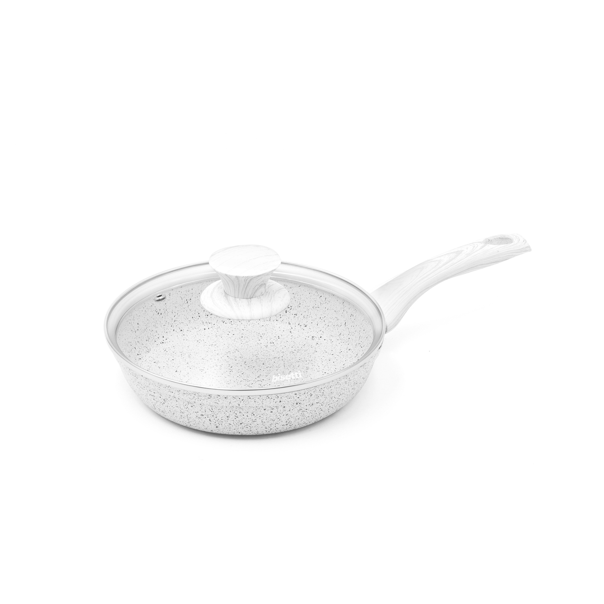 Kestävä 20 cm Stonewhite-paistinpannu alumiinia ja valkoisella puukahvalla Tarjous Kestävä 20 cm Stonewhite-paistinpannu alumiinia ja valkoisella puukahvalla Tarjous