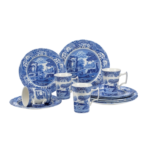 Set astiastot savi englantilaista tyyliä 12 osaa Blue Italian Tarjous
