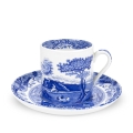 4 kpl kahvikuppisetti aluslautasilla, englantilaistyylinen sininen Blue Italian Tarjous