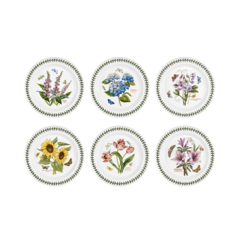 Setti 6 lautasta 25 cm posliinista Portmeirion Botanic Garden Tarjous