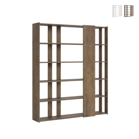 Toimiston olohuoneen design kaksipuolinen kirjahylly 6 hyllyllä 78x36x204 Kato D Tarjous