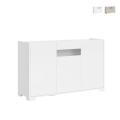 Moderni 3-ovinen senkki savulasilla 130x40x81 Riflesso Tarjous