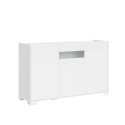 Moderni 3-ovinen senkki savulasilla 130x40x81 Riflesso Alennukset