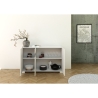 Moderni 3-ovinen senkki savulasilla 130x40x81 Riflesso Varasto