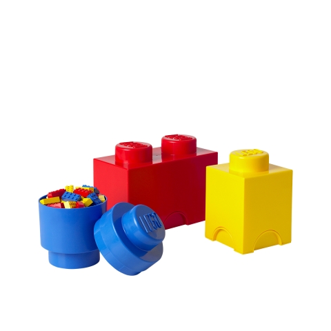 Setti 3 säilytysastiaa sininen punainen keltainen LEGO Storage Brick Multi Pack Tarjous