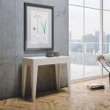 Laajennettava minimalistinen konsolipöytä 10 hengelle 90x42-198 Isotta Small Myynti