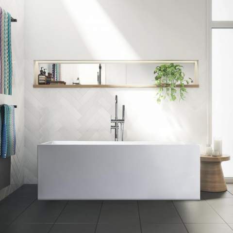 Vapaasti seisova kylpyallas, suorakulmainen ja klassinen design Eubea Tarjous