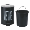 Musta roskakori polkimella irrotettava ämpäri 3l Mistake Bigismore Myynti