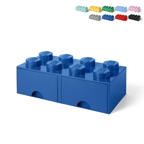 Matkahylly jossa 2 laatikkoa LEGO Brick Drawer 8 bottoncini Tarjous