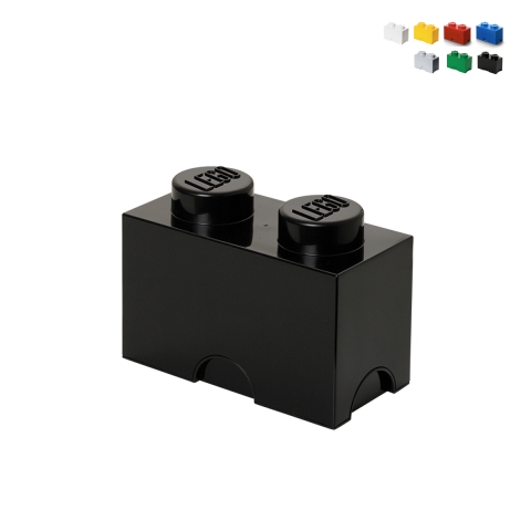 Pinottava suorakulmainen tiilimuotoinen säiliö LEGO Brick 2 bottoncini Tarjous