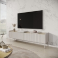 Moderni matala TV-taso, 2 kääntöovea, beige, 153x50x38 Bitter Tarjous