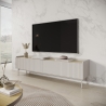 Moderni matala TV-taso, 2 kääntöovea, beige, 153x50x38 Bitter Tarjous