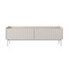 Moderni matala TV-taso, 2 kääntöovea, beige, 153x50x38 Bitter Myynti