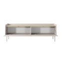 Moderni matala TV-taso, 2 kääntöovea, beige, 153x50x38 Bitter Tarjous