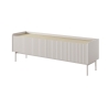 Moderni matala TV-taso, 2 kääntöovea, beige, 153x50x38 Bitter Alennusmyynnit