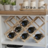 Vintor Pinopuinen kokoontaitettava pulloteline 53x17x38 Myynti