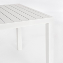 Bizzotto Hilde moderni ja suorakulmainen ulkopöytä 130x68 cm alumiinista Varasto