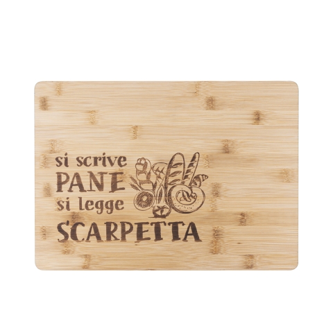 Puinen leikkuulauta 39x28cm - "Si scrive pane, si legge scarpetta" Tarjous