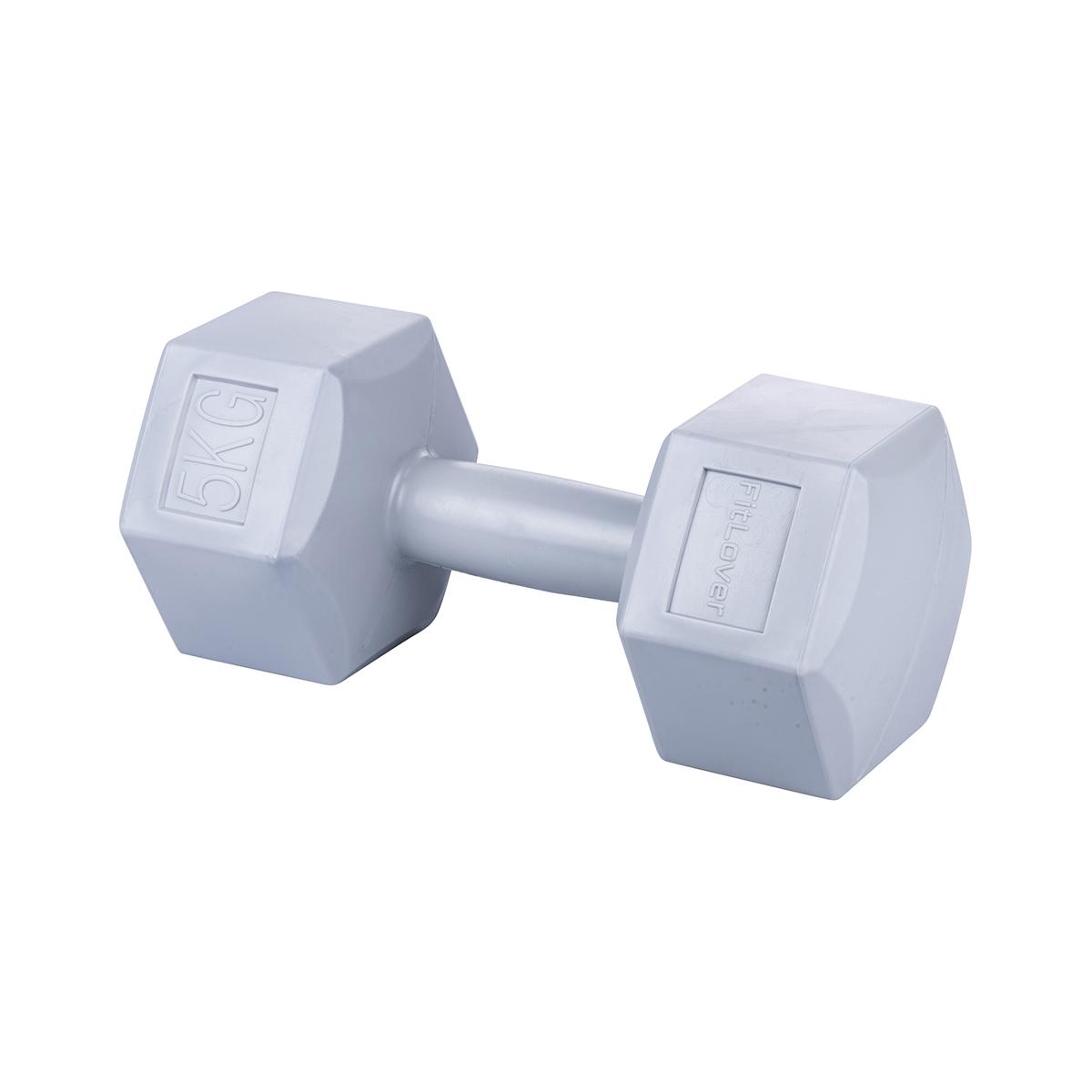 Dynaro 5 kg kuusikulmainen liukumaton käsipaino kuntosalille Tarjous