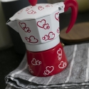 Kolmen kupin alumiininen moka-keitin espressoa varten Cuore Tarjous