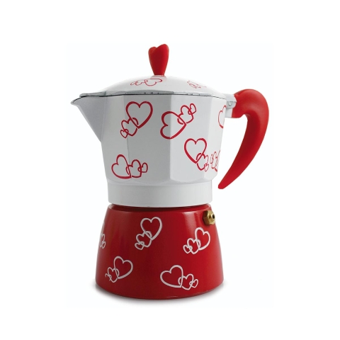 Kolmen kupin alumiininen moka-keitin espressoa varten Cuore Tarjous