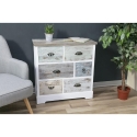 Shabby chic -puinen lipasto, 6 laatikkoa, 77x35x77 cm, Decapé Myynti