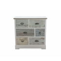 Shabby chic -puinen lipasto, 6 laatikkoa, 77x35x77 cm, Decapé Tarjous