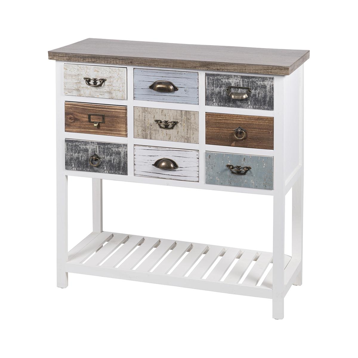 Shabby chic -tyylinen puinen konsoli 9 laatikolla 80x32,5x82 cm Sardinia Tarjous Shabby chic -tyylinen puinen konsoli 9 laatikolla 80x32,5x82 cm Sardinia Tarjous