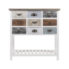 Shabby chic -tyylinen puinen konsoli 9 laatikolla 80x32,5x82 cm Sardinia Myynti