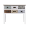 Shabby chic -tyylinen puinen eteiskonsoli, 6 laatikkoa, Sardinia Myynti