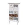 Korkea puinen lipasto 8 laatikkoa 58x35x123 cm shabby chic Sardinia Tarjous