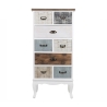 Korkea puinen lipasto 8 laatikkoa 58x35x123 cm shabby chic Sardinia Myynti