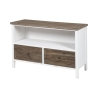 Terosk puinen shabby chic TV-taso, 2 laatikkoa Tarjous