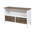 Terosk puinen shabby chic TV-taso, 2 laatikkoa Tarjous