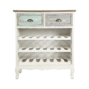 Puinen viinikaappi 21 pullolle, shabby chic - Cortez Myynti